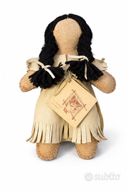 Autentica bambola Algonquin senza volto anni '70