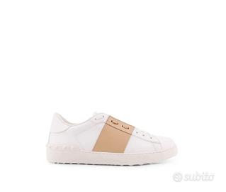 Valentino Garavani Open Sneakers Beige – Nuove
