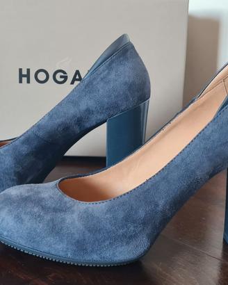 Décolleté Hogan in pelle scamosciata blu navy