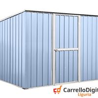 Casetta box giardino Acciaio 260x185 azzurro