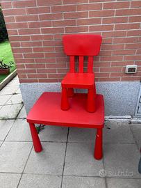 Tavolo e sedia Ikea bambino