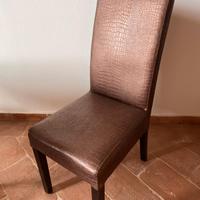 Set di 4 sedie in pelle 