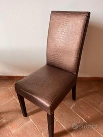Set di 4 sedie in pelle 