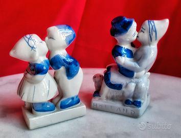 Statuine Vintage Olandesi Blu di Delft - Lotto