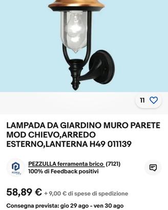 Lampada da esterno mod. Chievo
