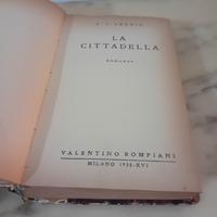 Prima Edizione 1938-La Cittadella A.J.Cronin