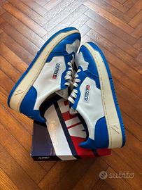 Scarpe Autry Medalist Uomo Pelle Bianca/Blu 44