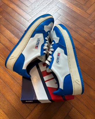 Scarpe Autry Medalist Uomo Pelle Bianca/Blu 44