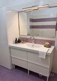 Set bagno ikea 1,20,bianco lucido completo 