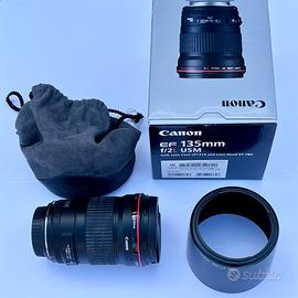 Canon EF 135mm f/2.0 L USM (pari al nuovo)