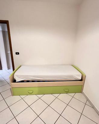 Letto singolo con letto a scomparsa