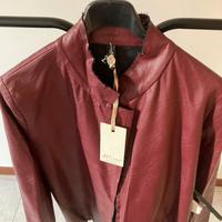 Blazer bordeaux in ecopelle