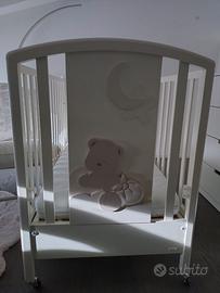 Lettino bianco MIBB con materasso