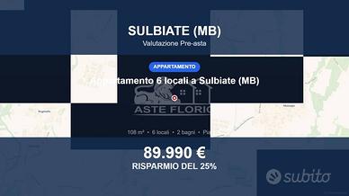 Immobile in asta di 108 m² con box auto a Sulbiate