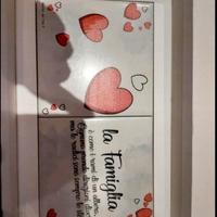 quadretto famiglia cuori 