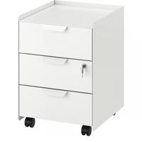 IKEA Cassettiera, 3 cassetti con rotelle, bianco