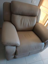 poltrona in pelle 