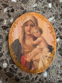 Dipinto su legno Sacra Madonna con Bambino