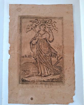 Antica stampa devozionale, Salvatore Puccio, 1878.
