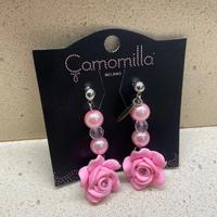 Orecchini rosa pendenti