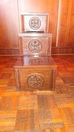 Mobile a gradoni vintage in legno 