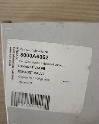 valvola Husqvarna Ktm