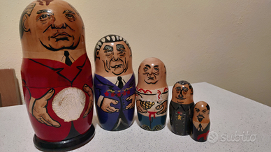 Matrioska 5 presidenti russi, originale russo