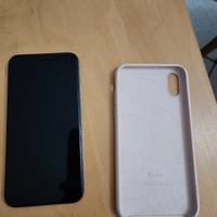 iphone X bianco con cover