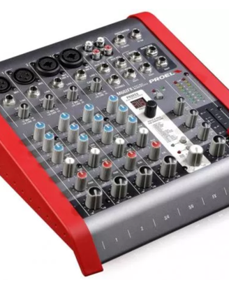 Mixer PROEL M602FX con effetti DSP e alimentatore.