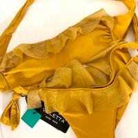 Bikini a fascia giallo