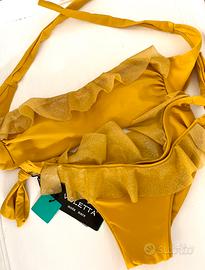 Bikini a fascia giallo