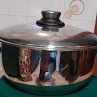 1Pentole con coperchio + campana+pentola per cottu