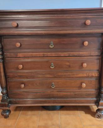 cassettiera legno antiquariato fine '800