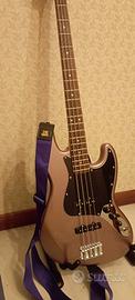 Basso elettrico fender squier jazz burgundy
