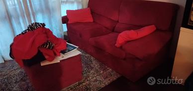 divano letto a tre posti in Alcantara con puffo