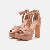SANDALI ELEGANTI DONNA ROSA CIPRIA CON PLATEAU 39