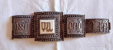 Bracciale vintage in argento '800 massiccio