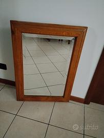 Specchio a muro rovere