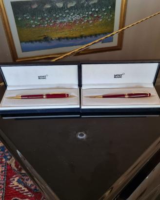 Eccezionale coppia di penne Montblanc bordeaux 