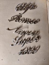 Alfa Romeo Giulia scritte cofano originali