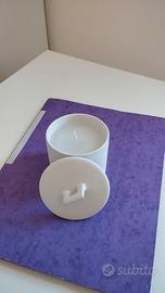 Tazza porta candela con coperchio