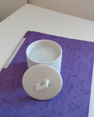 Tazza porta candela con coperchio