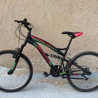 MTB 24" Bi-ammortizzata Nera