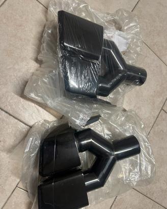 Terminale di scarico CLS AMG nero lucido