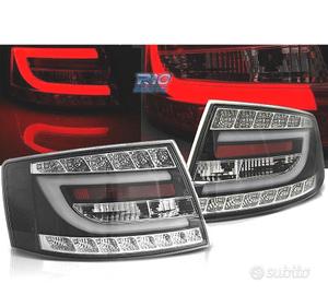 FANALI PER AUDI A6 C6 04-08 SEDAN LED NERI 7PIN