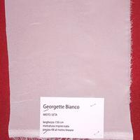 tessuto georgette bianco misto seta 