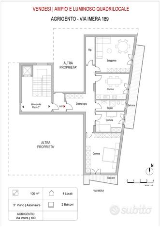 Quadrilocale via Imera 189, Via Imera, V. della Vi