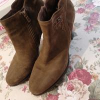 Stivaletti nero giardini marroni camoscio tg 39