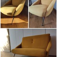Set divani anni 60, 3 elementi, 4 posti
