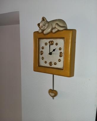 Orologio Thun Gatto Pendolo originale cat watch
